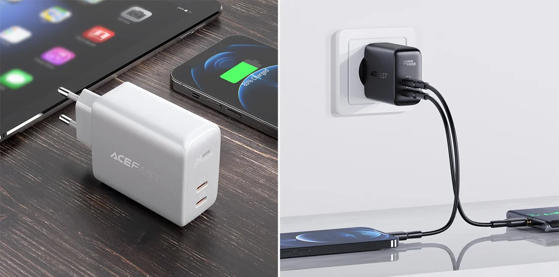 ACEFAST A9 PD40W USB C+C Dual Port Wall Charger