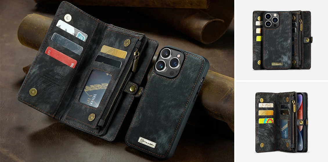 iPhone wallet case, leather iPhone wallet case, magnetic iPhone wallet case, detachable iPhone wallet case, iPhone folio wallet case, slim iPhone wallet case