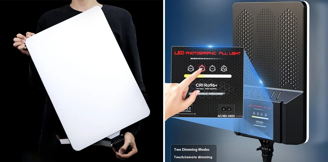 L-3560 24 Inch Fill Light Photography LED Panel Dimmable Light for Streaming & Vlogging