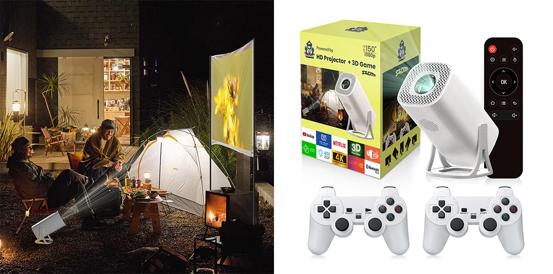 S40 Max 2-in-1 Smart Projector Game Console