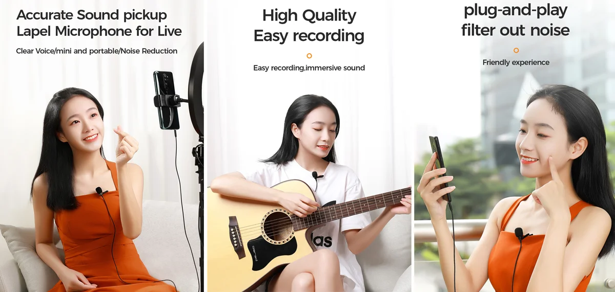 Accurate Sound Pick-up Lapel Microphone for Live Broadcast