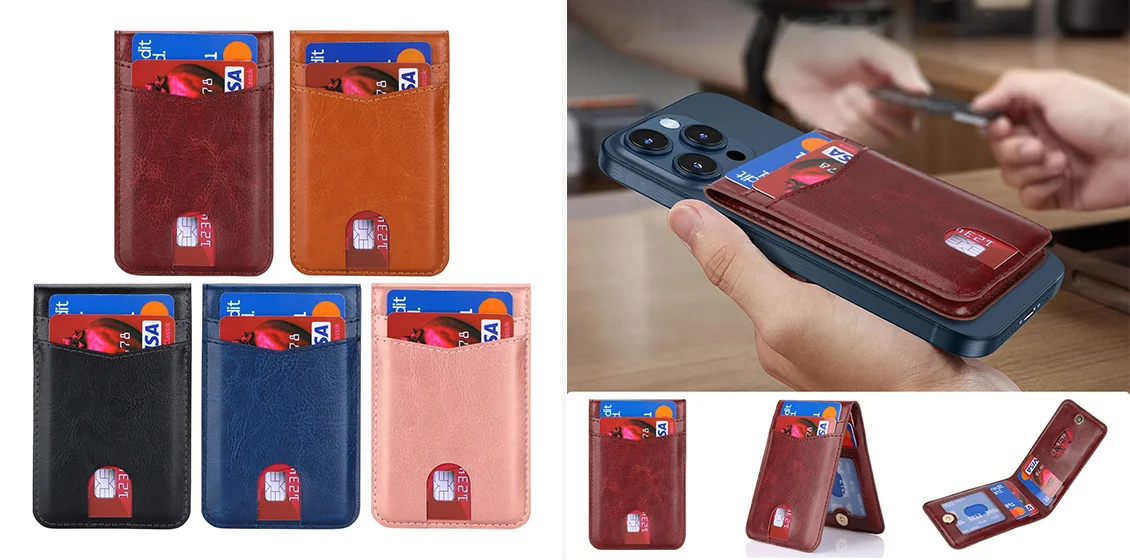 slim leather card and ID holders