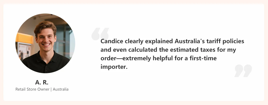 Candice clearly explaining the import procedure