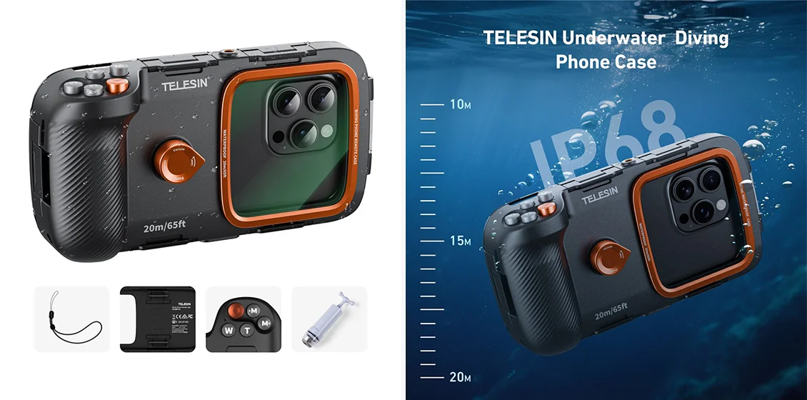 Telesin underwater diving phone case