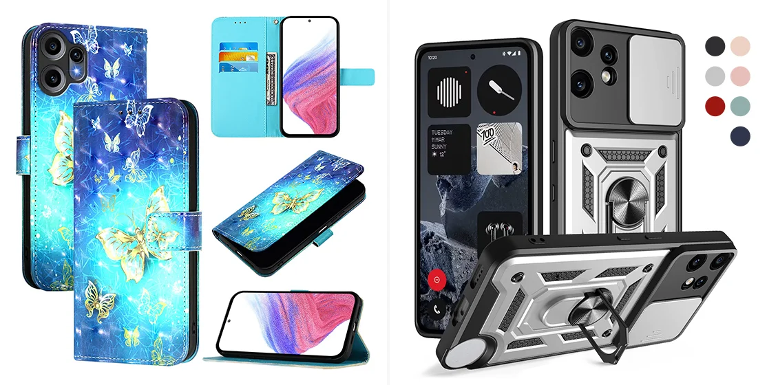 Pattern Print Wallet Case and Camera Slide Lid Case