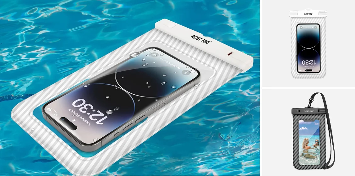 Floating waterproof phone pouch, phone pouch crossbody, phone pouch with clip