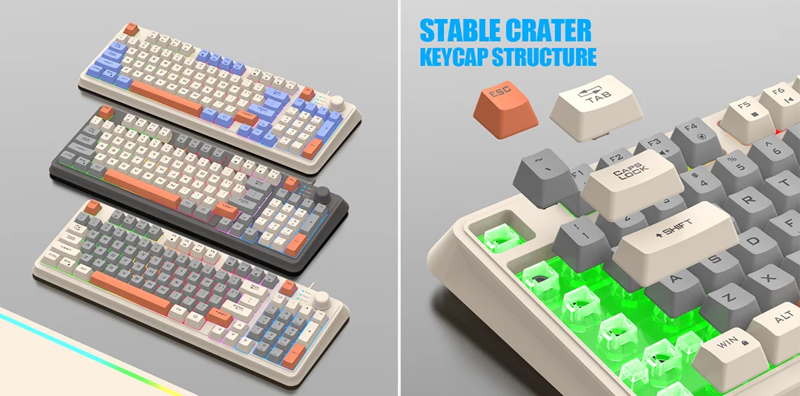 XUNFOX K82 94 Keys Gaming Wired Keyboard