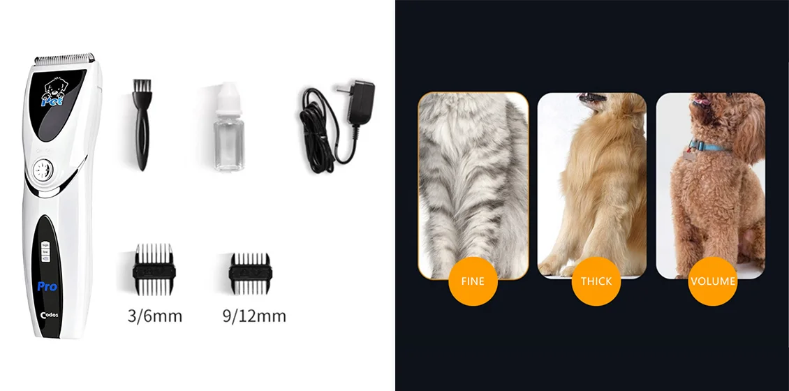 CODOS CP-8000 Pet Electric Hair Shaver Rechargeable Dog Grooming Hair Clipper Shaving Tool