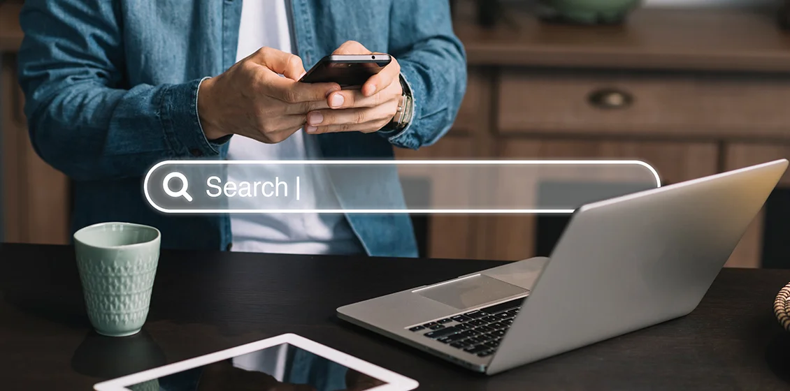 typing the appropriate keywords in your browser's search bar