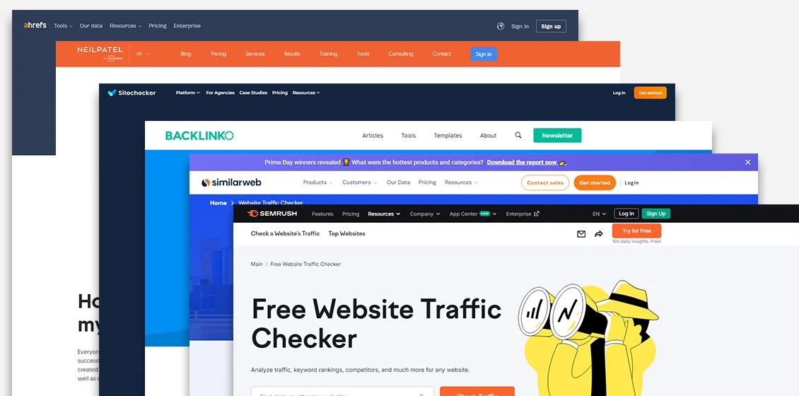 semrush neilpatel ahrefs serpstat backlinko web analysis tool
