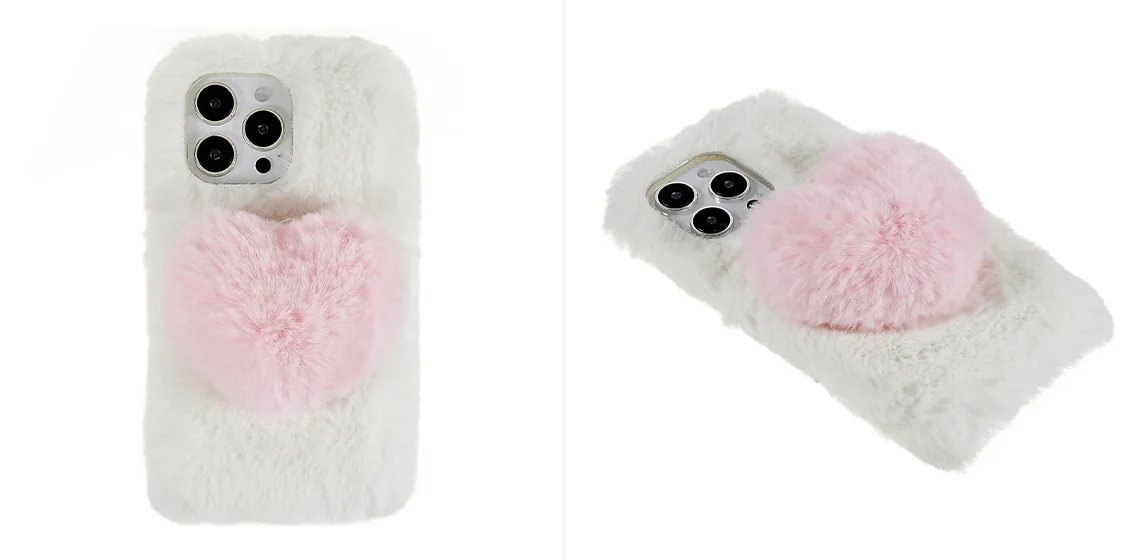 For iPhone 14 Pro Max Soft Fluffy Plush TPU Protective Case