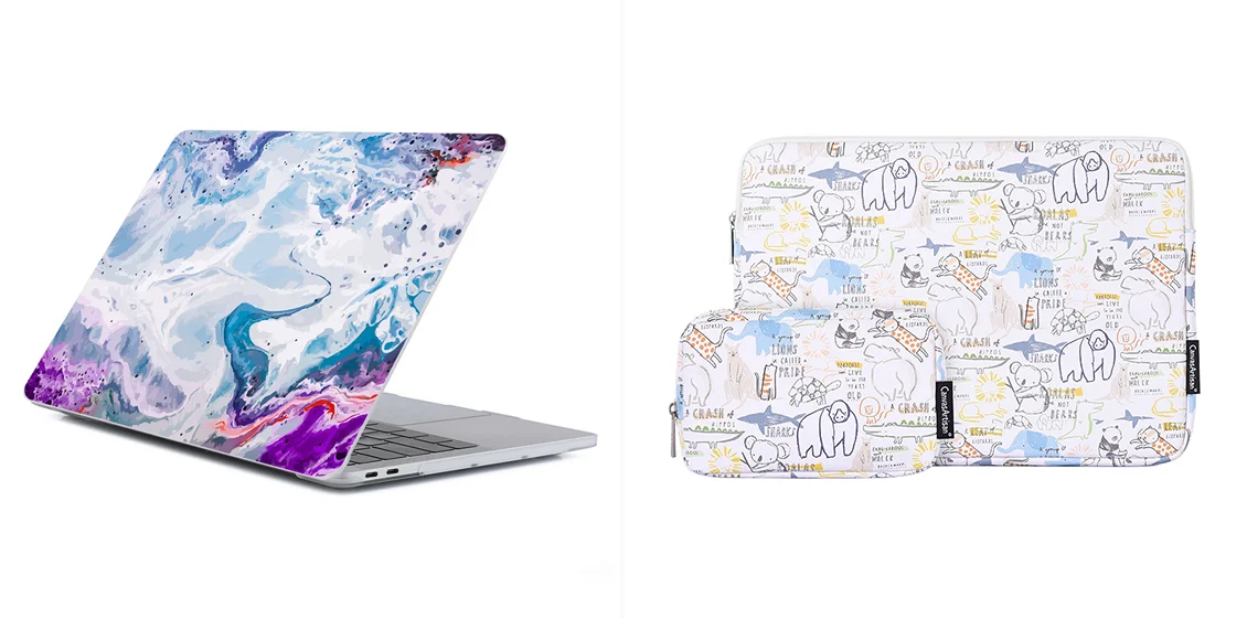 decorative protective sleeves featuring flowers prints