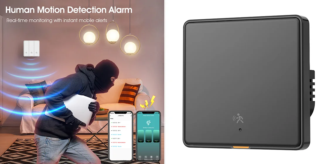 MG-KG126 Single Gang Zigbee Radar Smart Switch Remote Control Tuya Timer Human Sensor Wall Switch