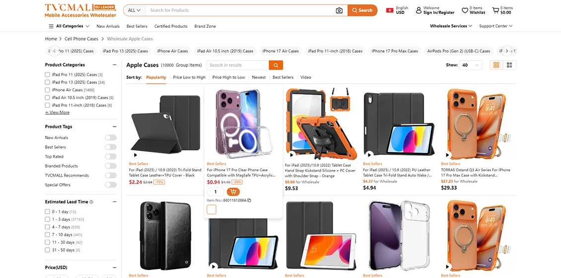 Großhandel aus einer Hand mit TVCMALL