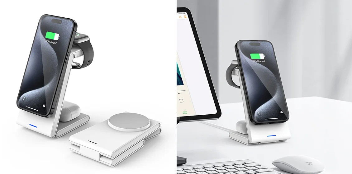 T09 2-in-1 Transparent Car Magnetic Wireless Charger