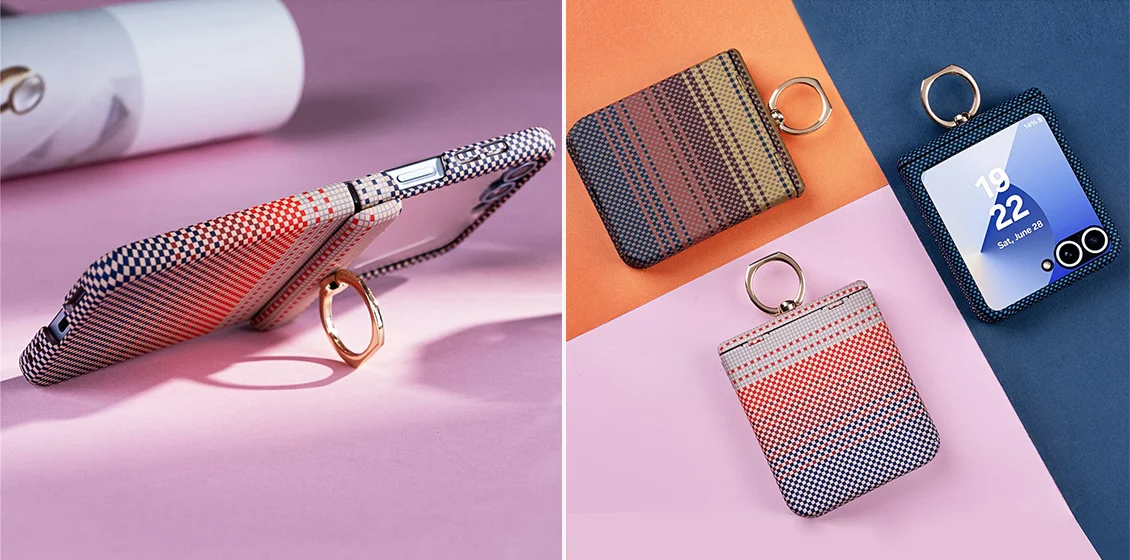 Case For Samsung Galaxy Z Flip7 FE 5G Ring Holder Kickstand