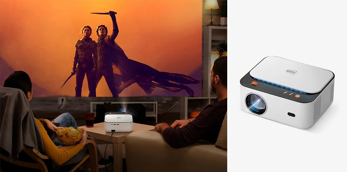 AUN Z5S Portable Full HD Home Cinema 1080P Android Video Projector
