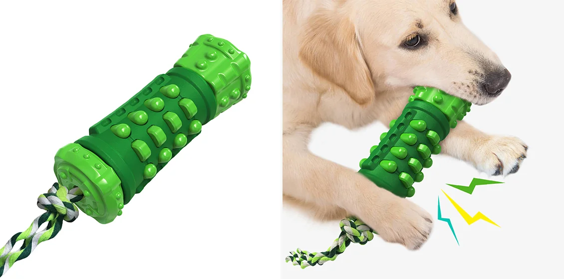 GYL-01 Sound Tough Durable Squeaky Interactive Dog Toys Puppy Pet Teeth Chew Stick Toy for Small, Medium, Large Breed
