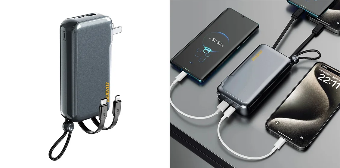 DUDAO K25 10000mAh 22.5W Fast Charging Portable Power Bank AC Charger