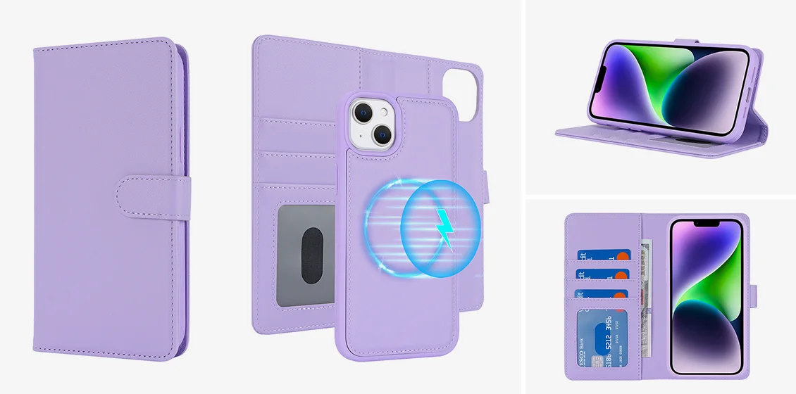 Anti-Drop Detachable PU Phone Cover